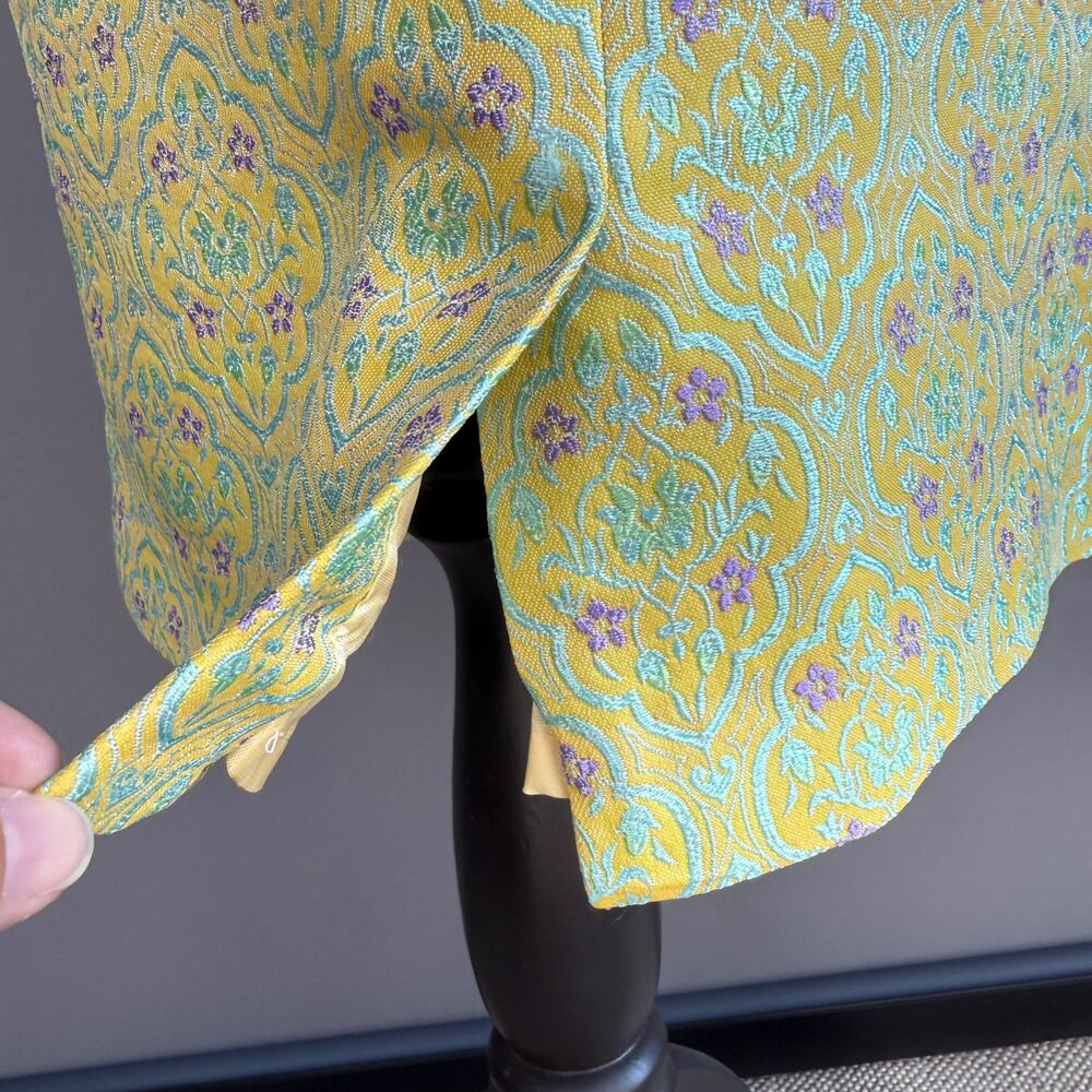 Vtg 90s Y2K Rickie Freeman for Teri Jon brocade pencil skirt - Size M Easter - Picture 3 of 10